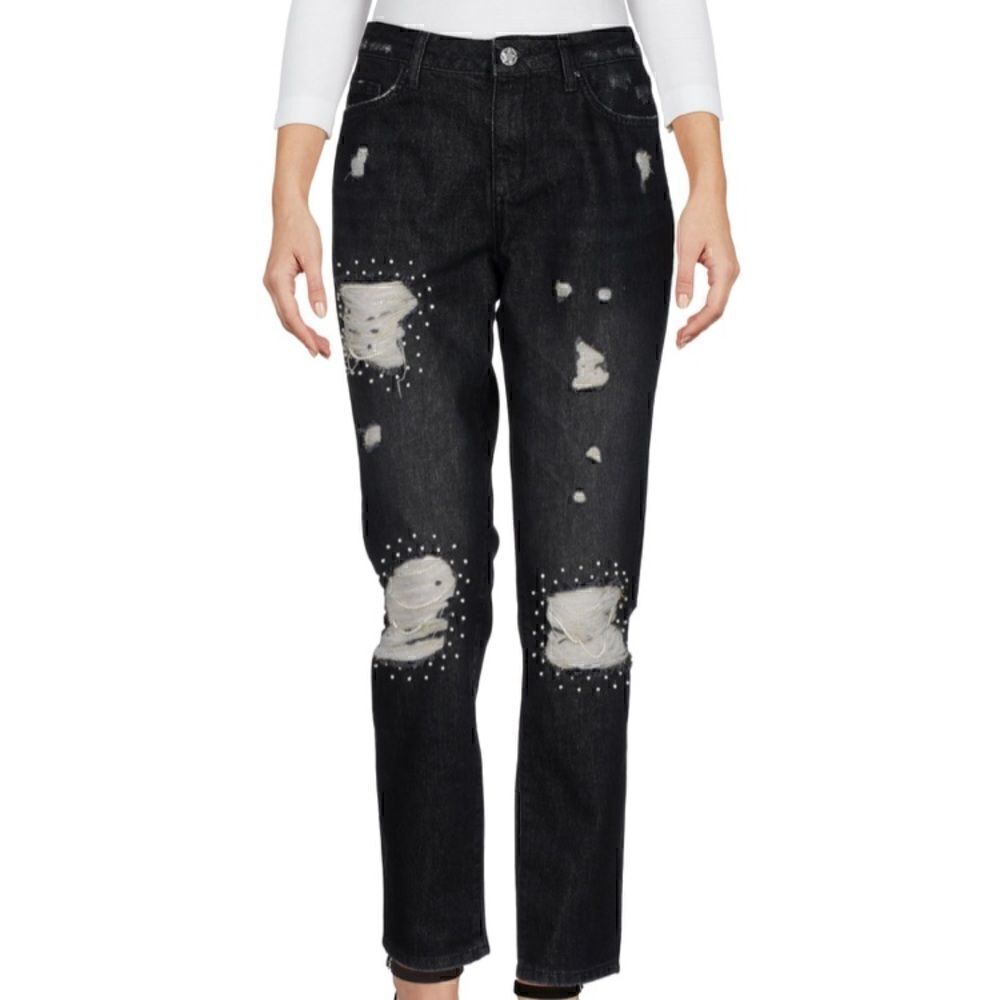Silvian Heach stylish black jeans with round bead 🤎